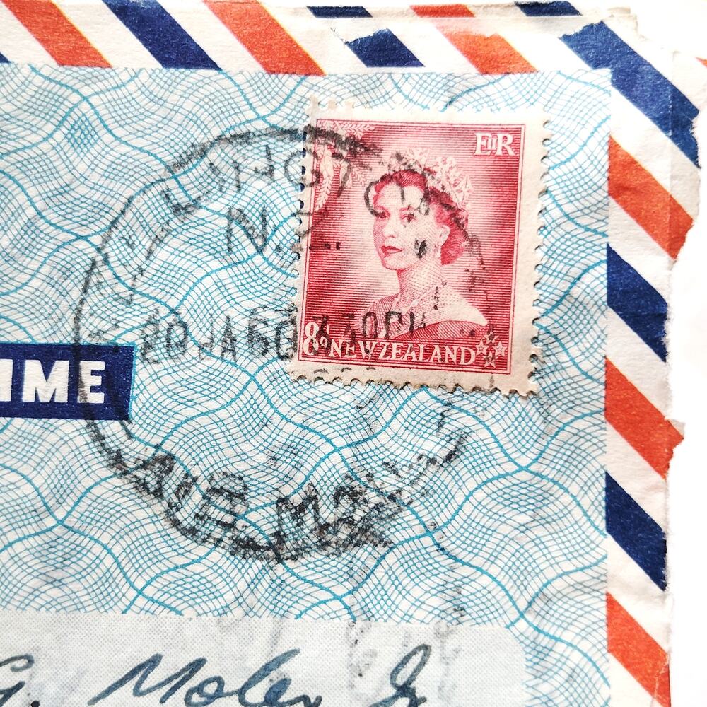 1960 New Zealand Crosby Aerogramme QEII 3d Stamp Wellington Air Mail Cover
